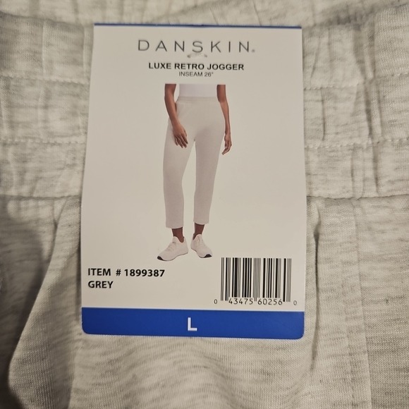 Danskin Women's Luxe Retro Jogger Pants 2 pair Black and Grey - Picture 3 of 4